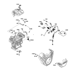 Controls Group Diagram and Parts List for 61G277-0017-J1 400000 - 699999 Briggs and Stratton Engine